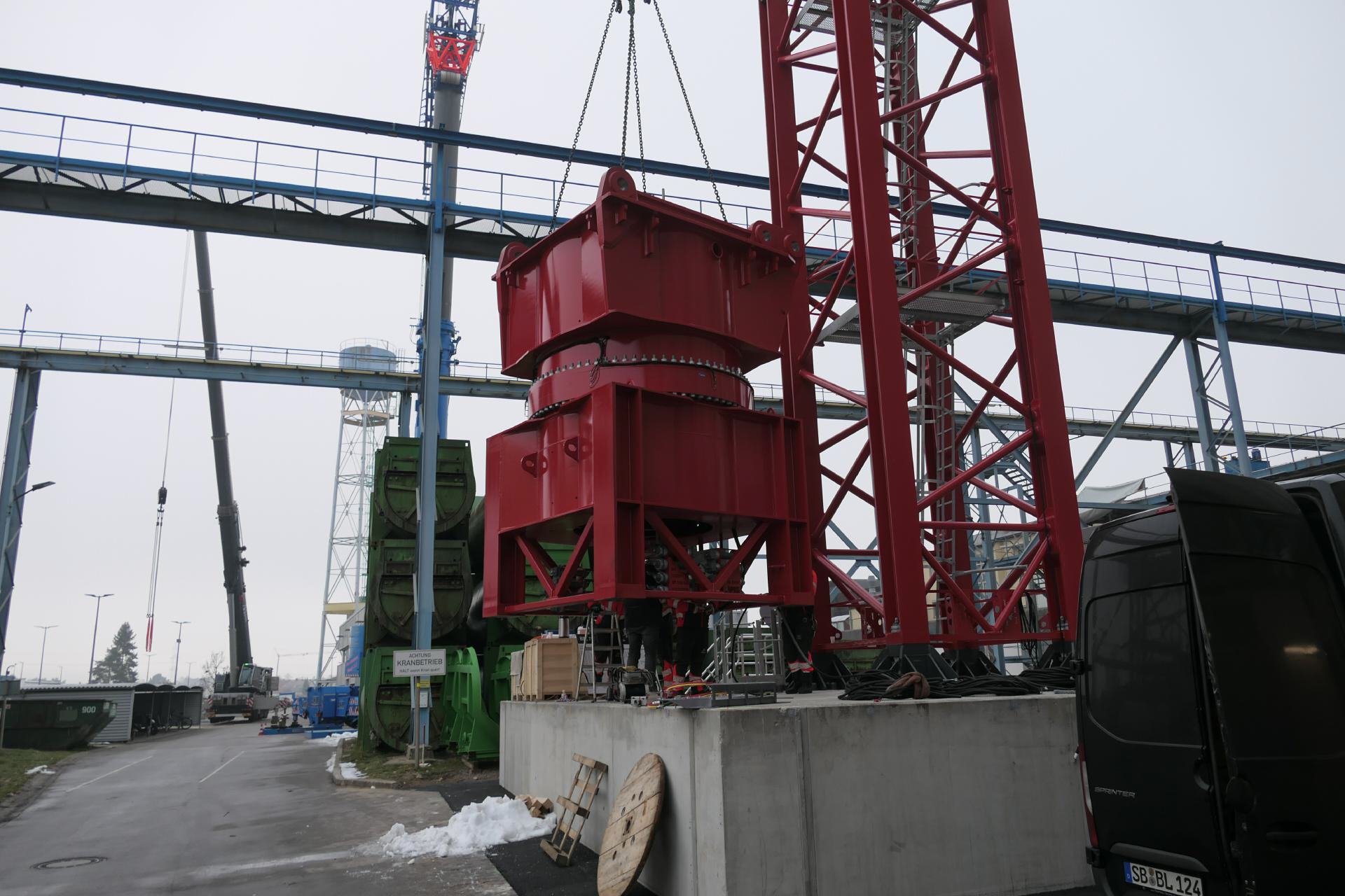 35 Tonnen schwer, der Drehkranz des �K1�.